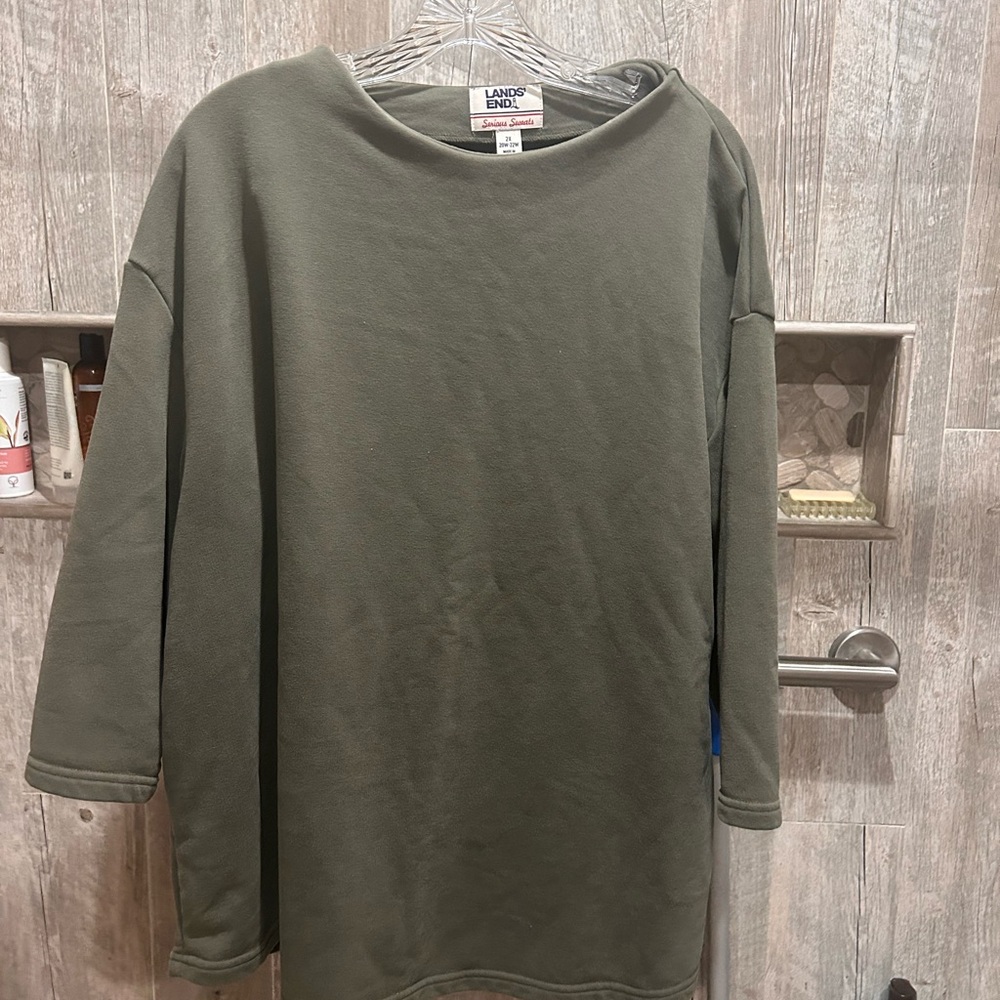 Lands' End woman’s Olive Sweatshirt